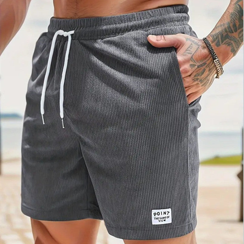 Lace-up Drawstring Shorts Summer Corduroy Sports Short