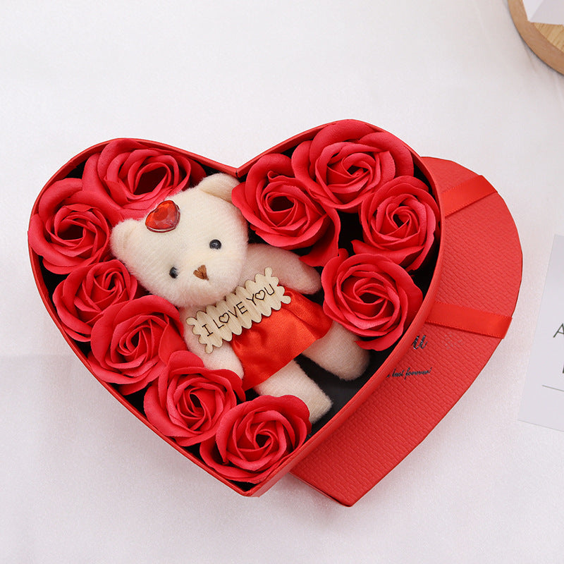 Soap Flower Heart-shaped Rose Gift Box Valentine's Day