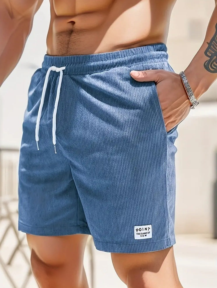 Lace-up Drawstring Shorts Summer Corduroy Sports Short