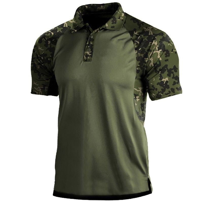 Lapel Short-sleeved Polo Shirt Men