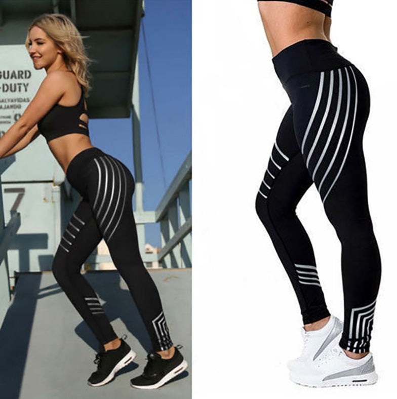 Women Workout Leggings Pants  Fitness Night Glowing