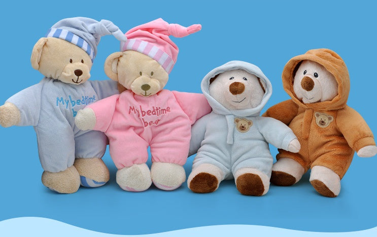 Children's plush dolls, infants, sleeping, soothing teddy bears, cartoon animal dolls