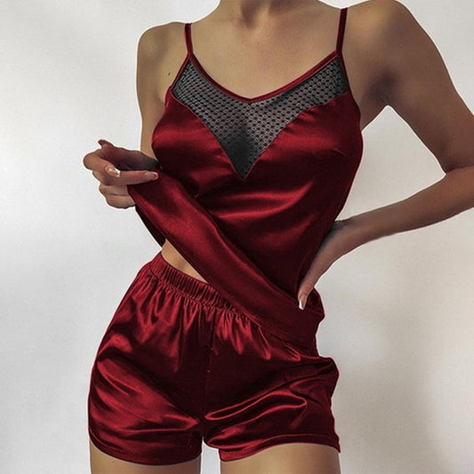 Satin Pajamas  Nightie Sleepwear