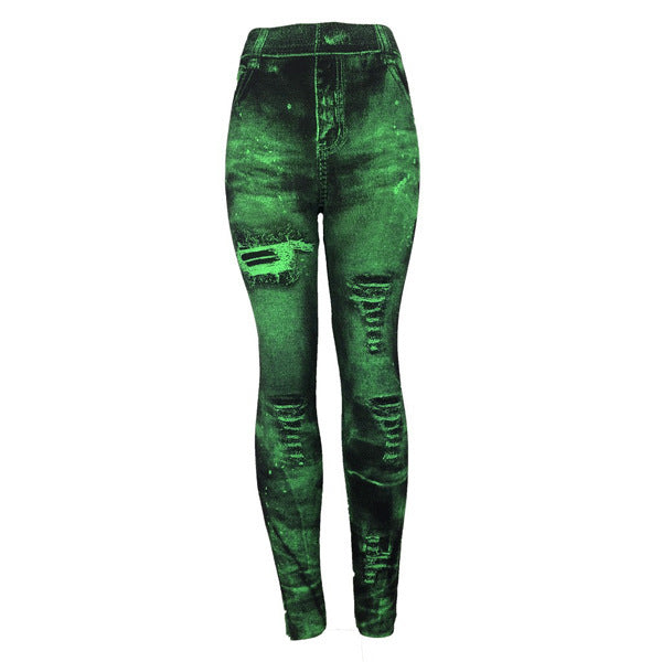 Foreign Trade Denim Leggings Women