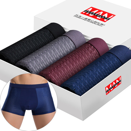 Men 4pcs Panties Boxers Underwear