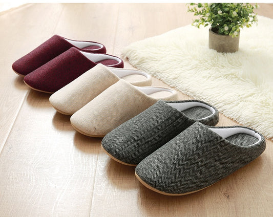 Men's Cotton Warm Slippers Soft Bottom Good Anti-skid