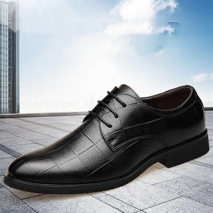 Business  Lace Up Black Casual Style Breathable Shoes