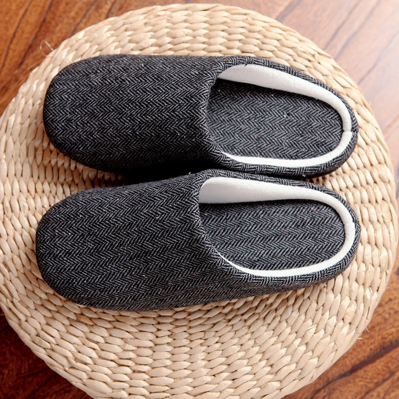 Men's Cotton Warm Slippers Soft Bottom Good Anti-skid