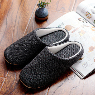 Men's Cotton Warm Slippers Soft Bottom Good Anti-skid