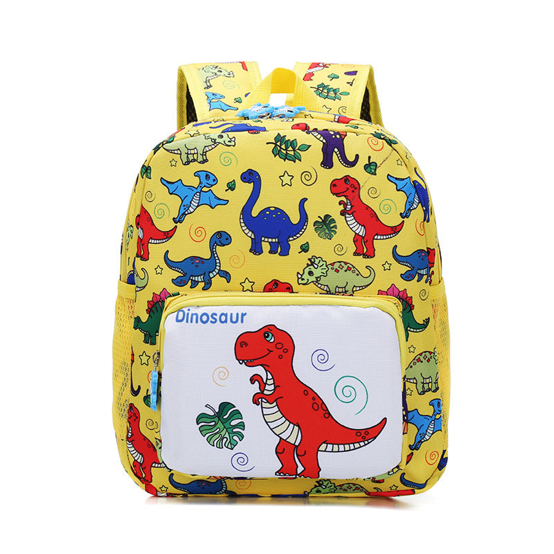 Cartoon Student Schoolbag Dinosaur Print