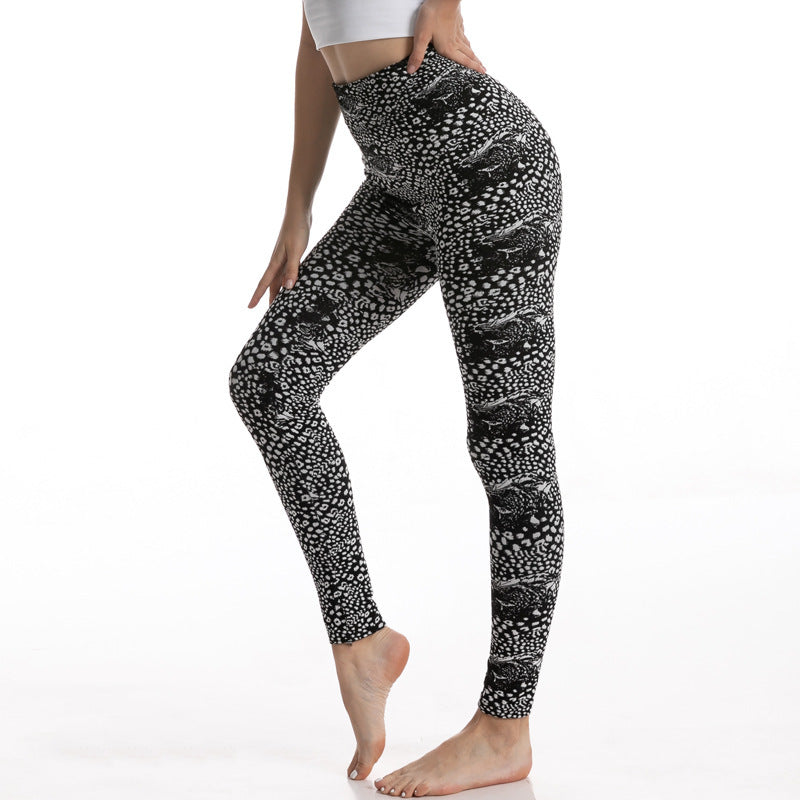 Fashionable Jacquard Plus-sized Plus-sized Skinny Ankle-length Pants