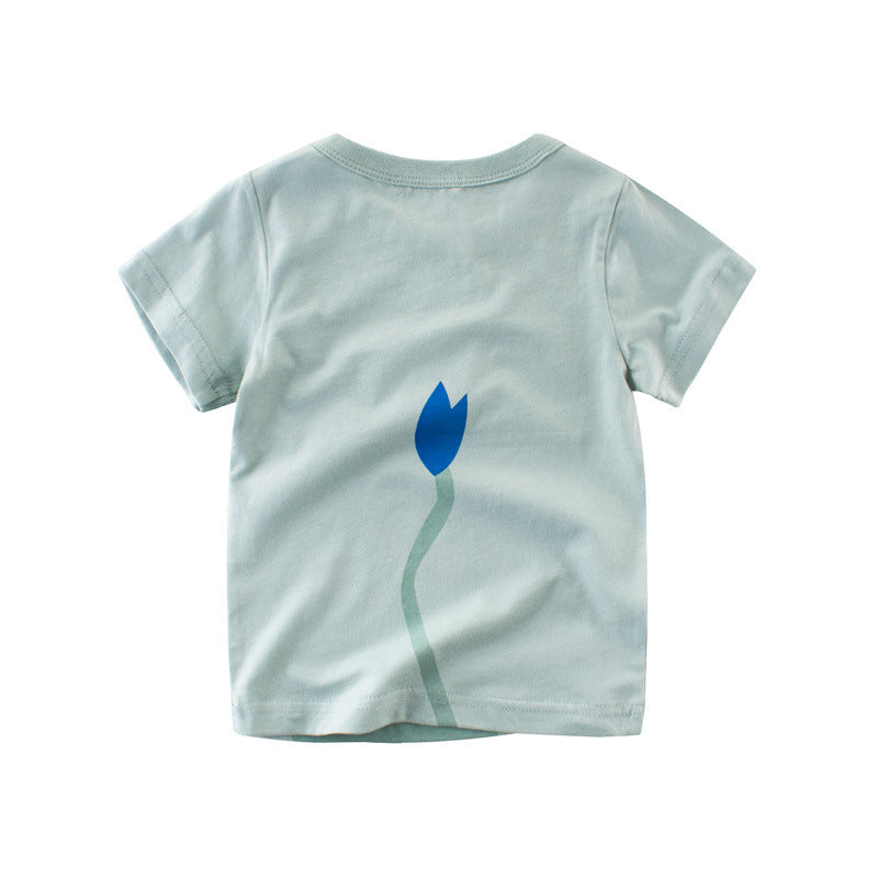 Child short sleeve t-shirt boy half sleeve