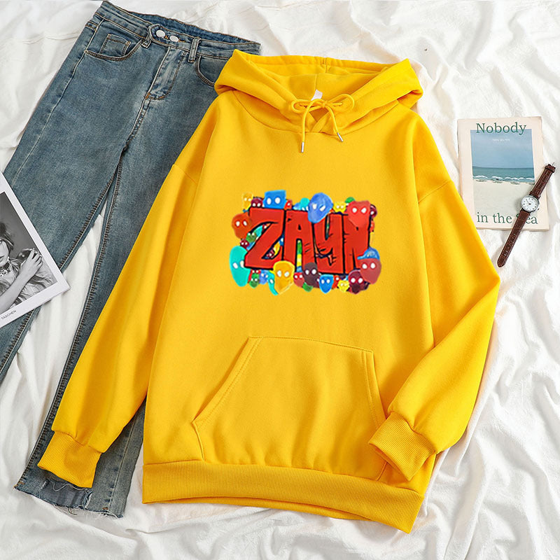 Color Art ZAYN Printed Letter Hoodie Hoodies  Women