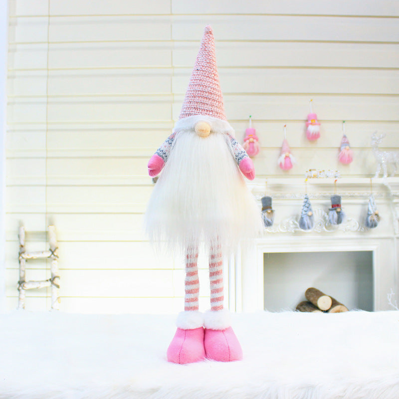 Cute Christmas New Telescopic Pole Faceless Doll  Christmas Decorations