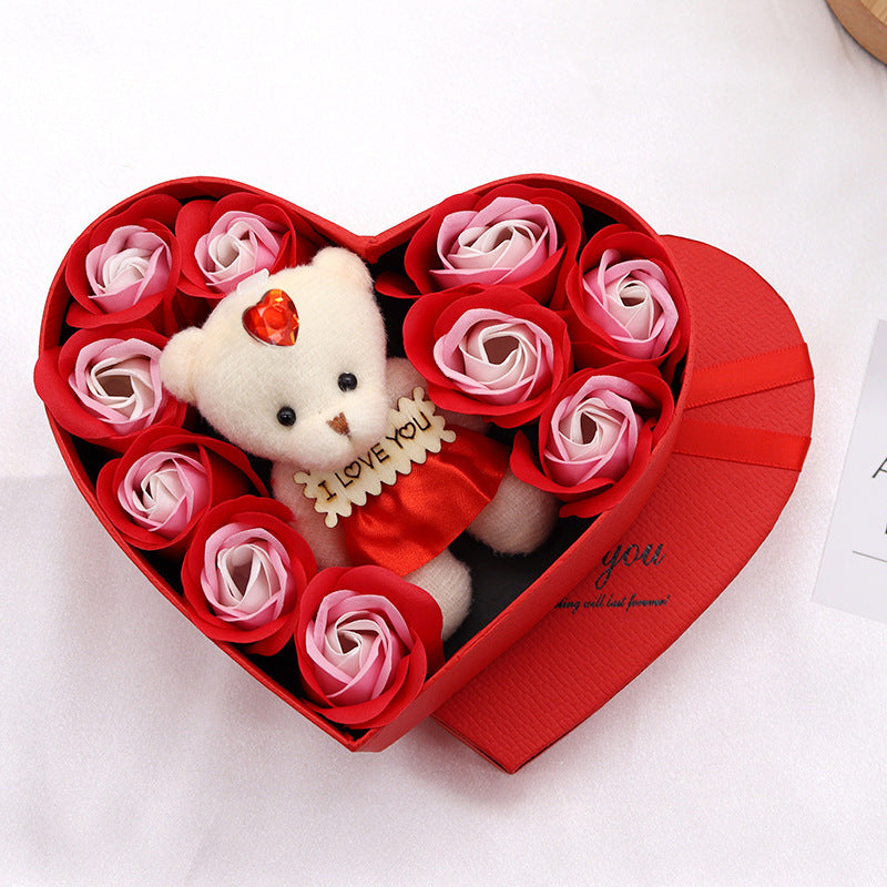 Soap Flower Heart-shaped Rose Gift Box Valentine's Day