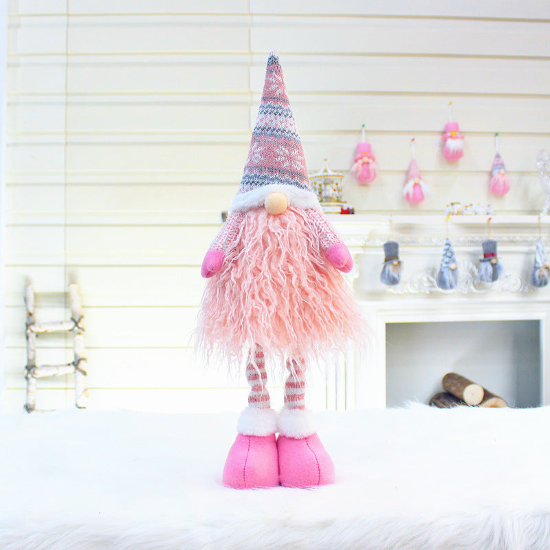 Cute Christmas New Telescopic Pole Faceless Doll  Christmas Decorations