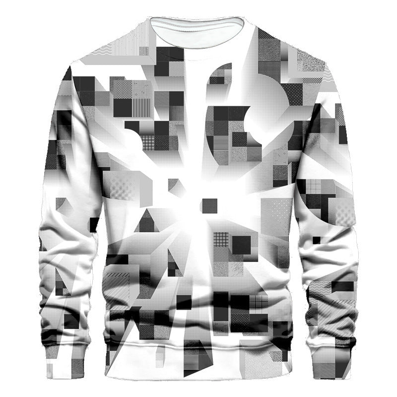 Printed Long Sleeve Casual Personality Sweater