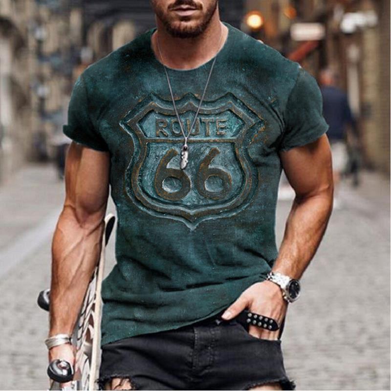 Retro Short Sleeve Men T-shirt