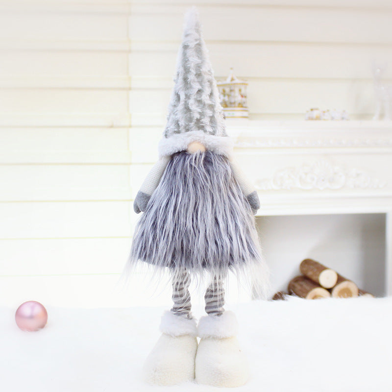 Cute Christmas New Telescopic Pole Faceless Doll  Christmas Decorations