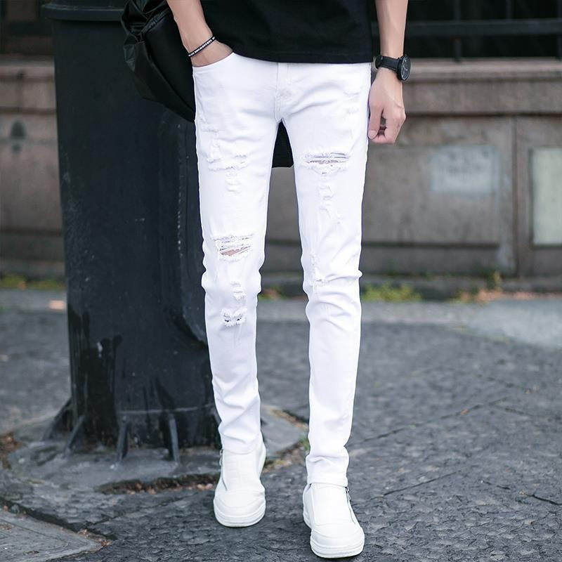 Men's Pants Trendy Slim Patch Jeans