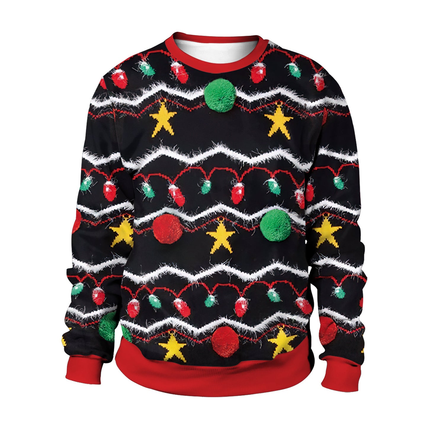 Men And Women Christmas Round Neck Sweater Tops