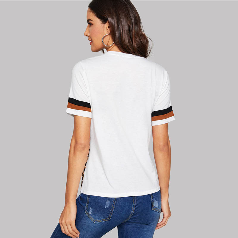 Top Short Sleeve O-Neck Casual T Shirt