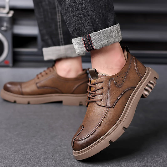 New Men's Fashion All-matching Lace Up Casual Shoes