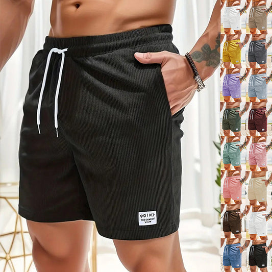 Lace-up Drawstring Shorts Summer Corduroy Sports Short