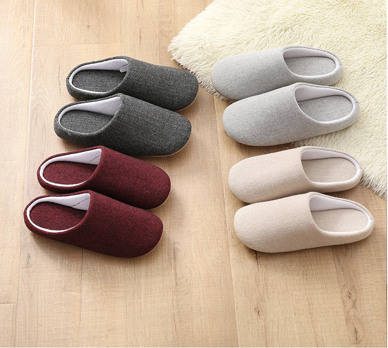 Men's Cotton Warm Slippers Soft Bottom Good Anti-skid