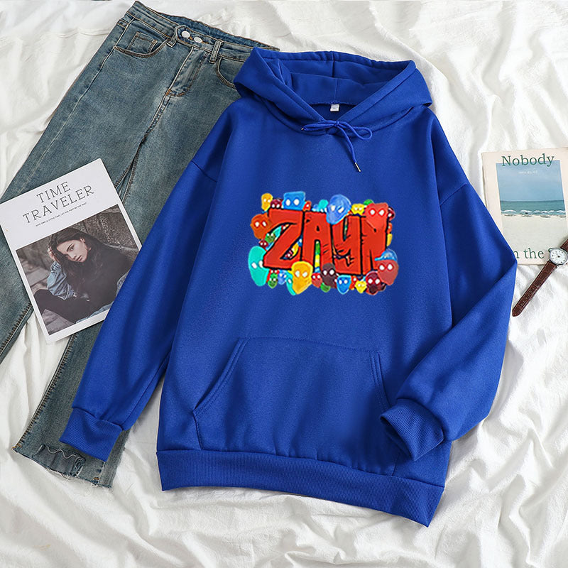 Color Art ZAYN Printed Letter Hoodie Hoodies  Women