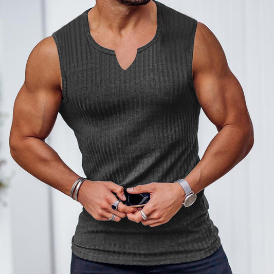 Vertical Striped Vest For Men