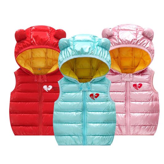 Girls Sleeveless Waistcoat Kids Outerwear Vests