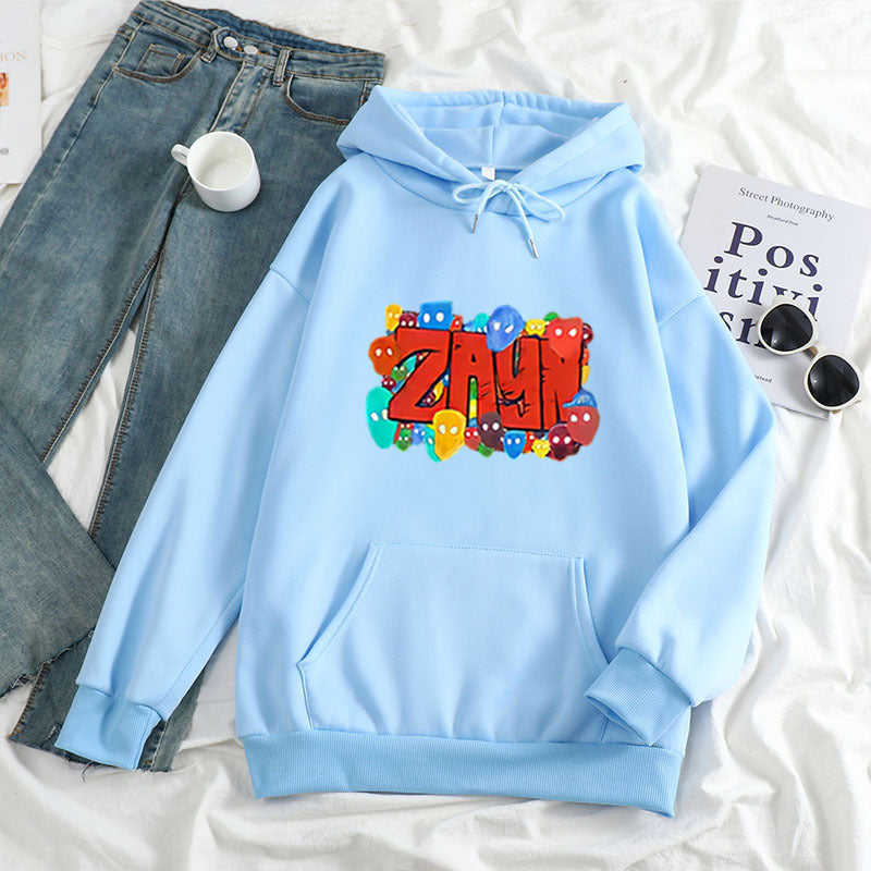 Color Art ZAYN Printed Letter Hoodie Hoodies  Women