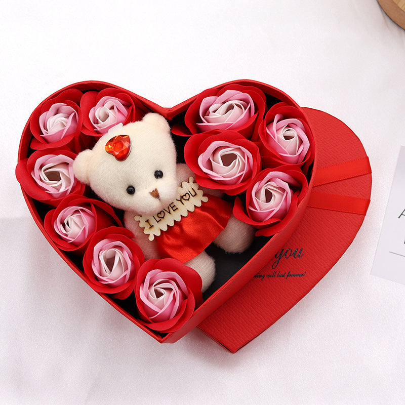 Soap Flower Heart-shaped Rose Gift Box Valentine's Day