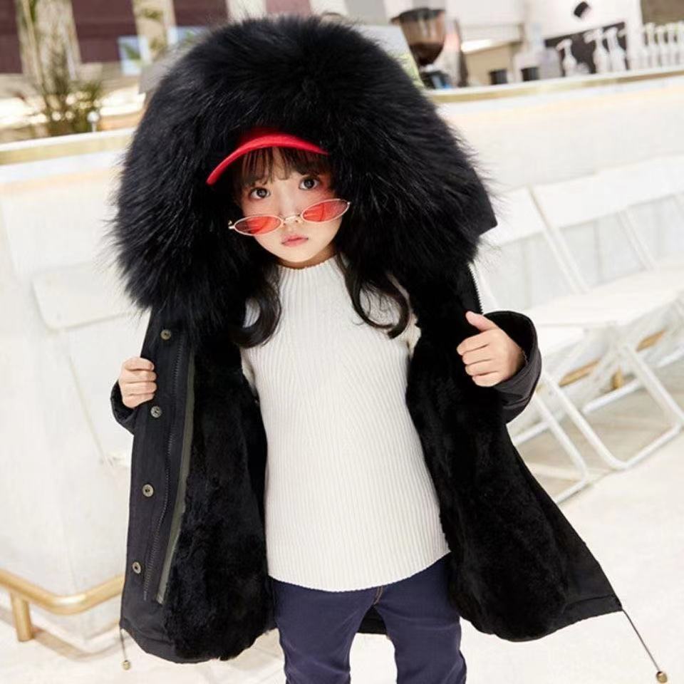 Children's Jackets Girls' Clothes Boys And Babies Big Fur Collar