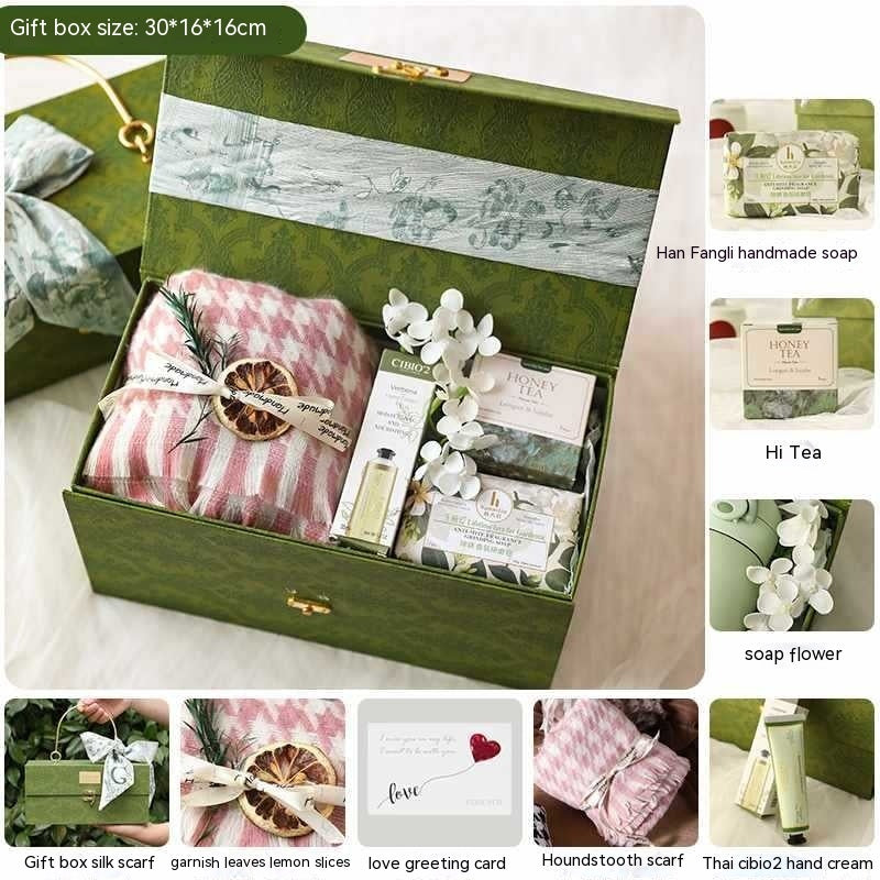 Gift For Girlfriend  Valentine Scarf soap Gift Box