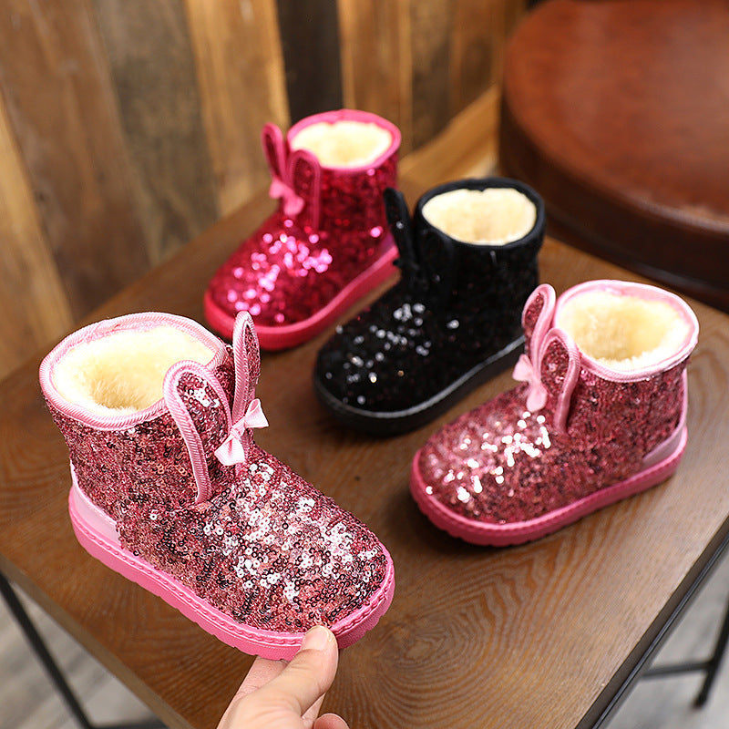 Winter Warm Girls Cotton Shoes Children Winter Shoes Baby Cotton Shoes