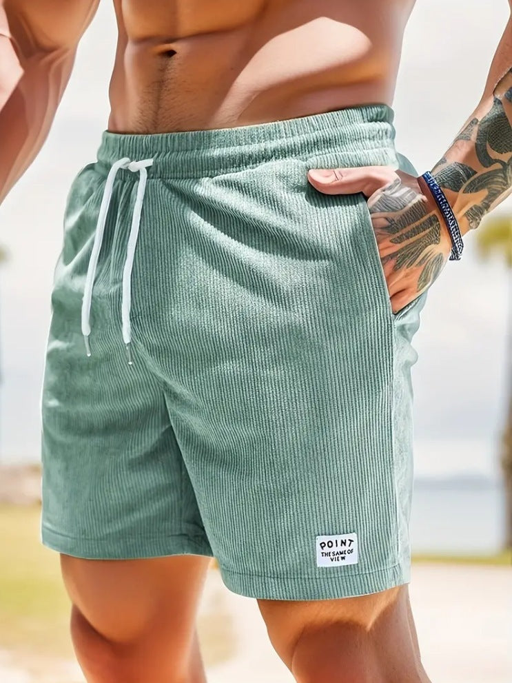 Lace-up Drawstring Shorts Summer Corduroy Sports Short