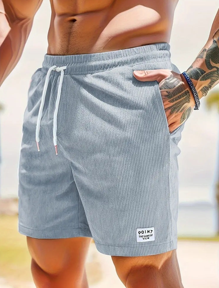 Lace-up Drawstring Shorts Summer Corduroy Sports Short