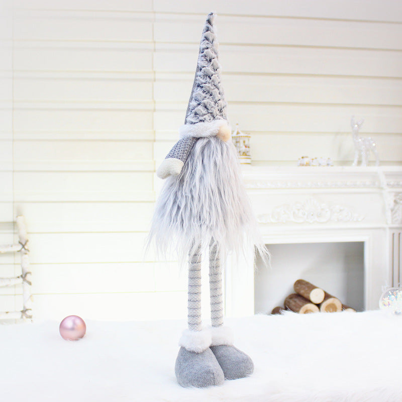 Cute Christmas New Telescopic Pole Faceless Doll  Christmas Decorations