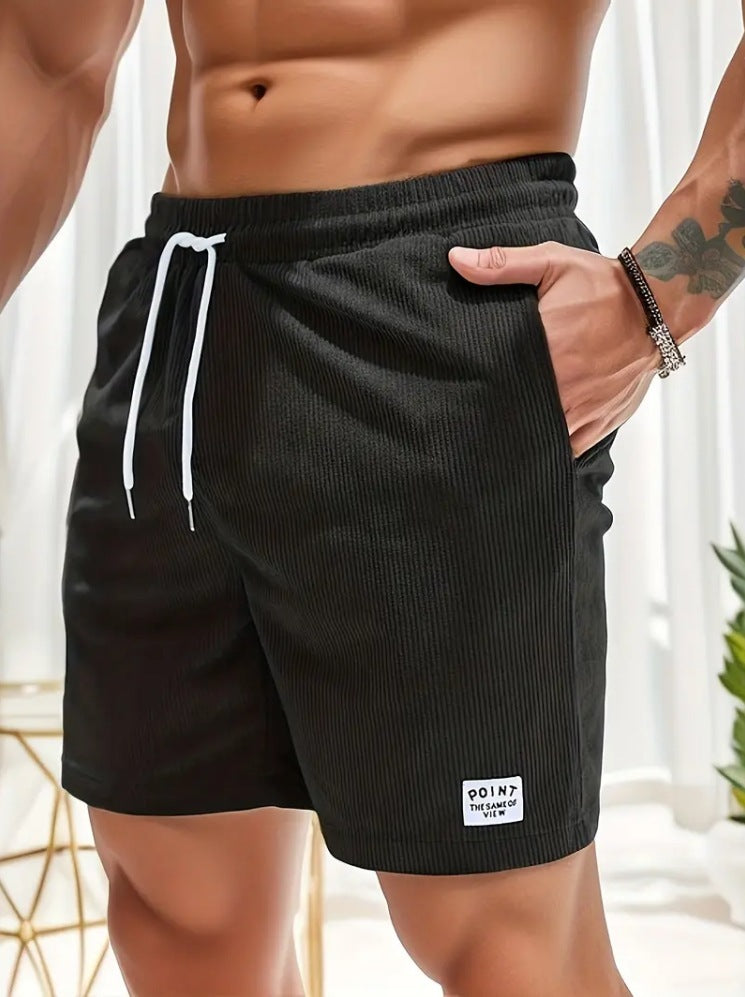 Lace-up Drawstring Shorts Summer Corduroy Sports Short