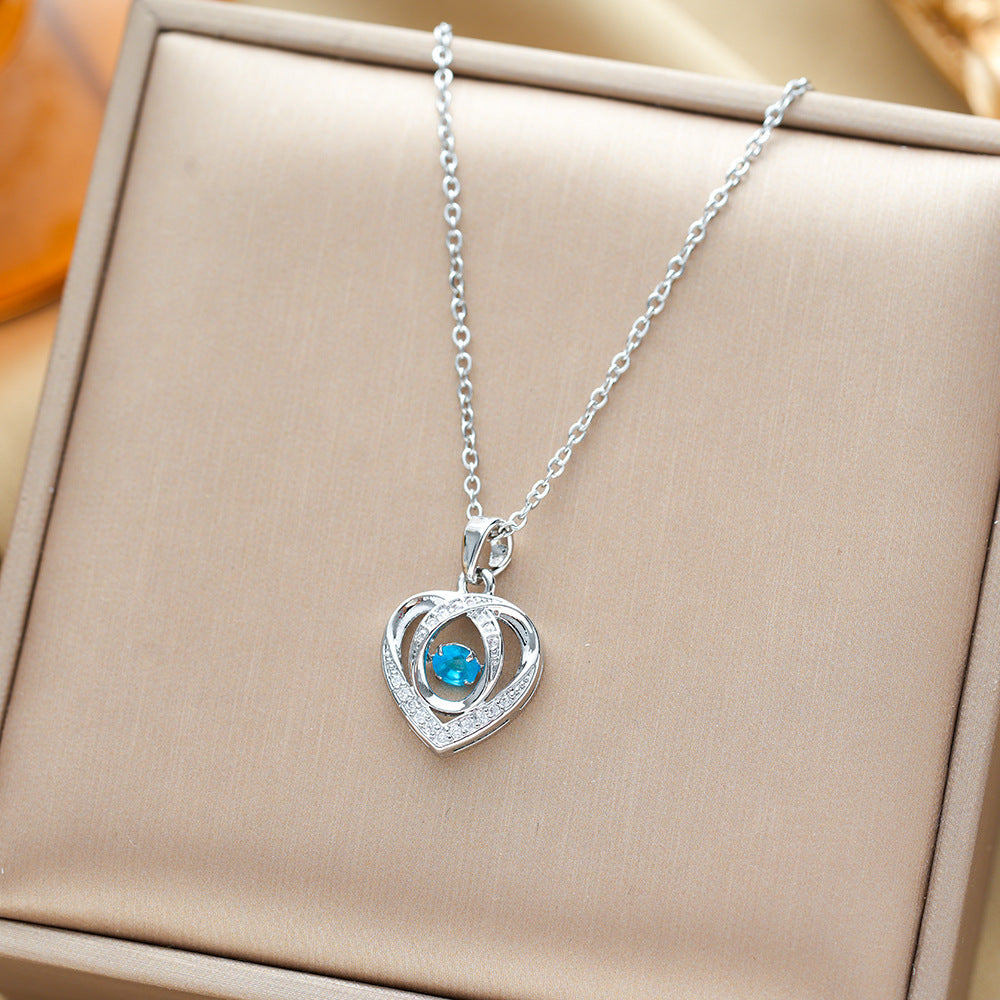 Love Necklace With Rhinestones