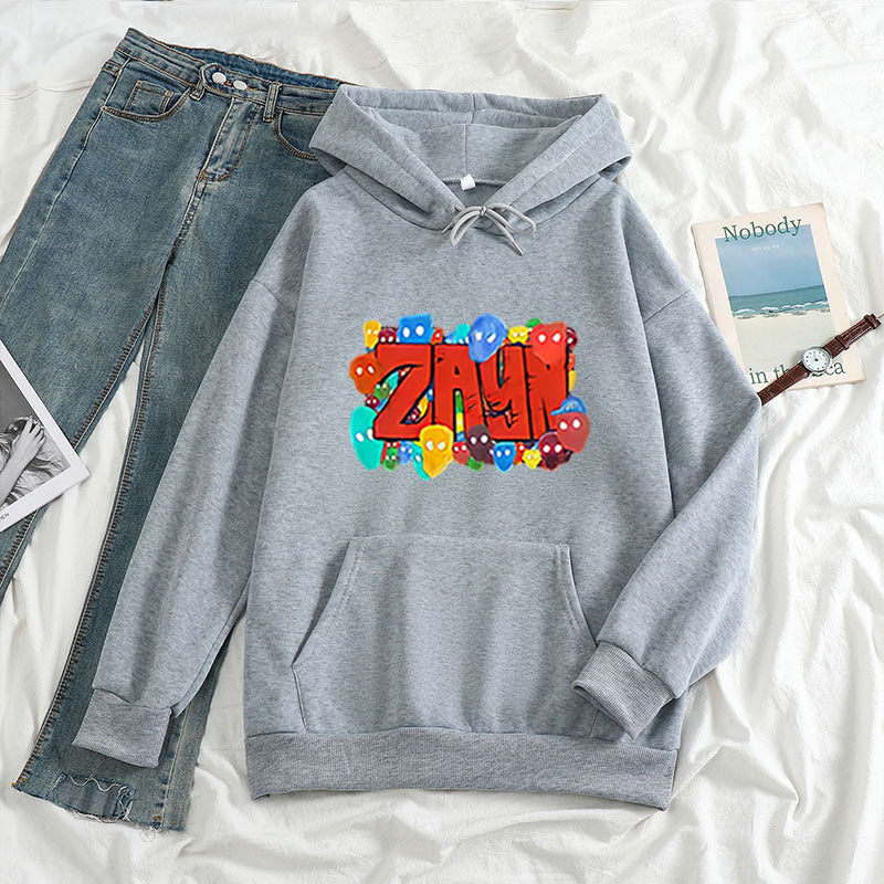 Color Art ZAYN Printed Letter Hoodie Hoodies  Women