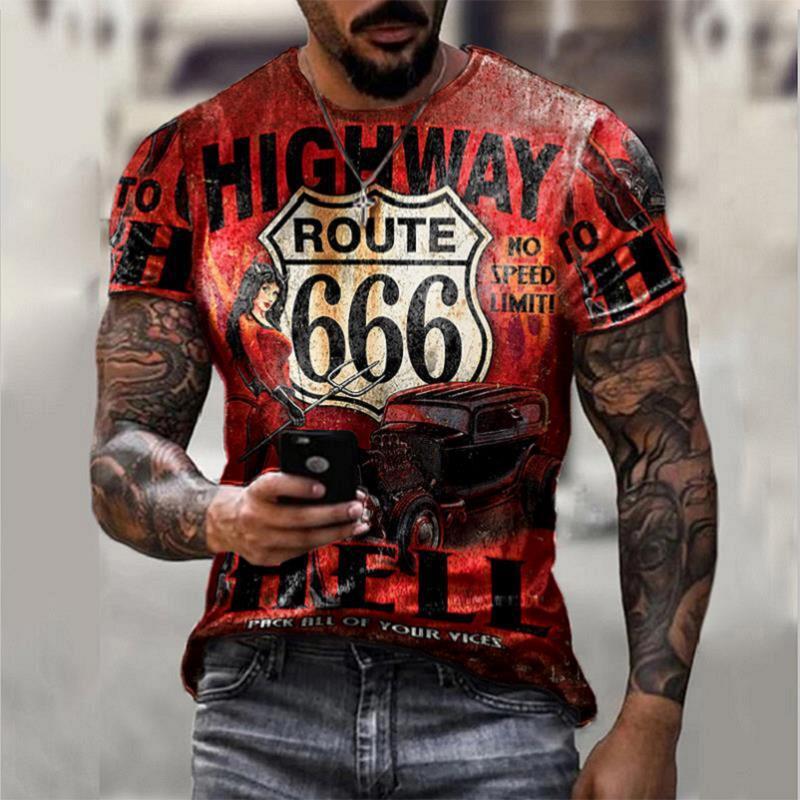 Retro Short Sleeve Men T-shirt