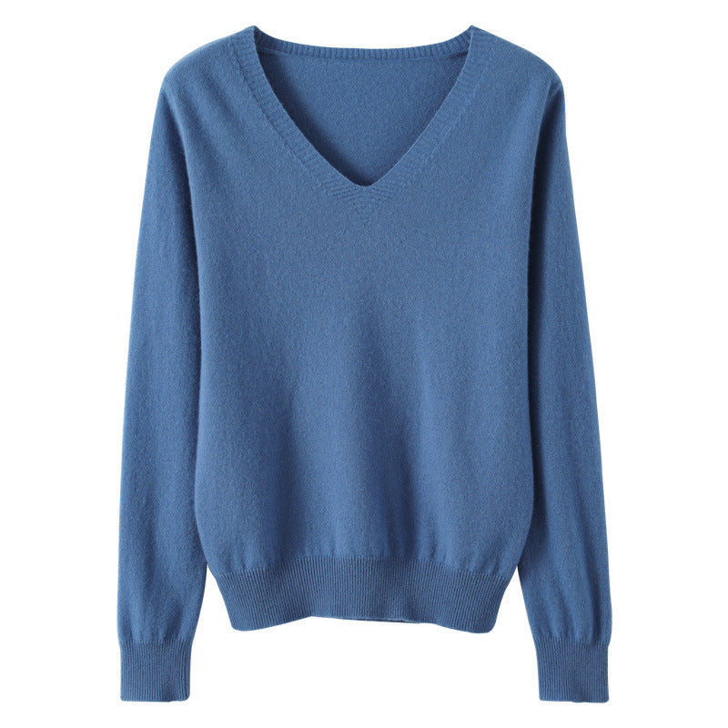 Women's Short Slim Fit Pullover Solid Color Sweater