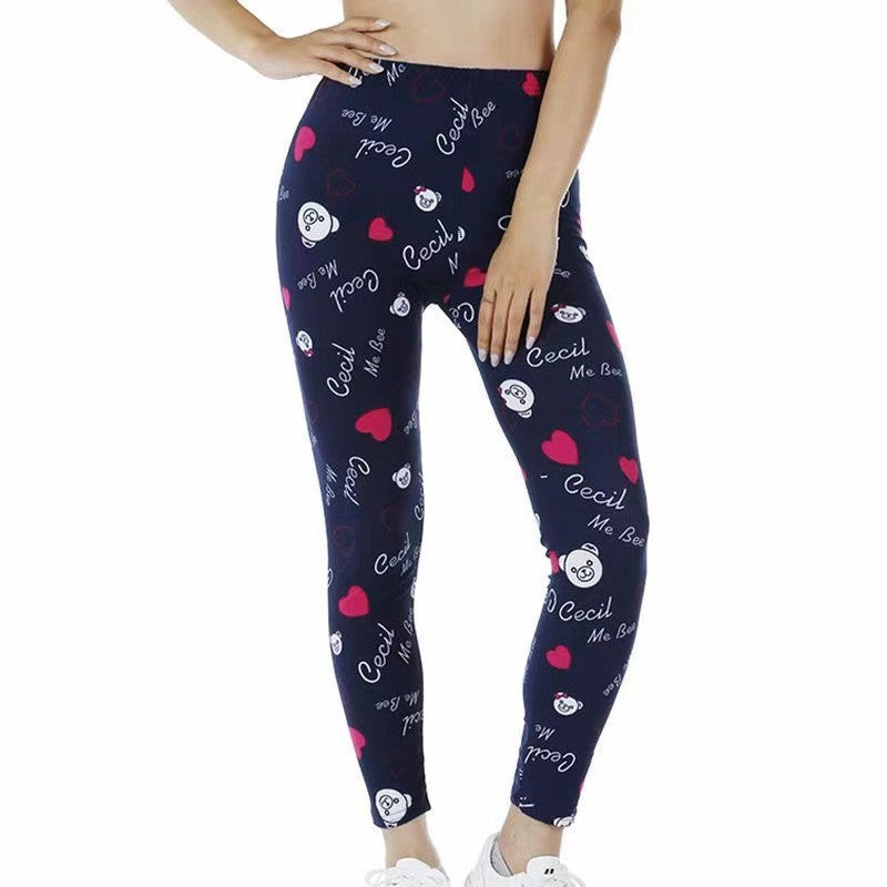 Fashion Printed Stretch Slimming Leggings Women