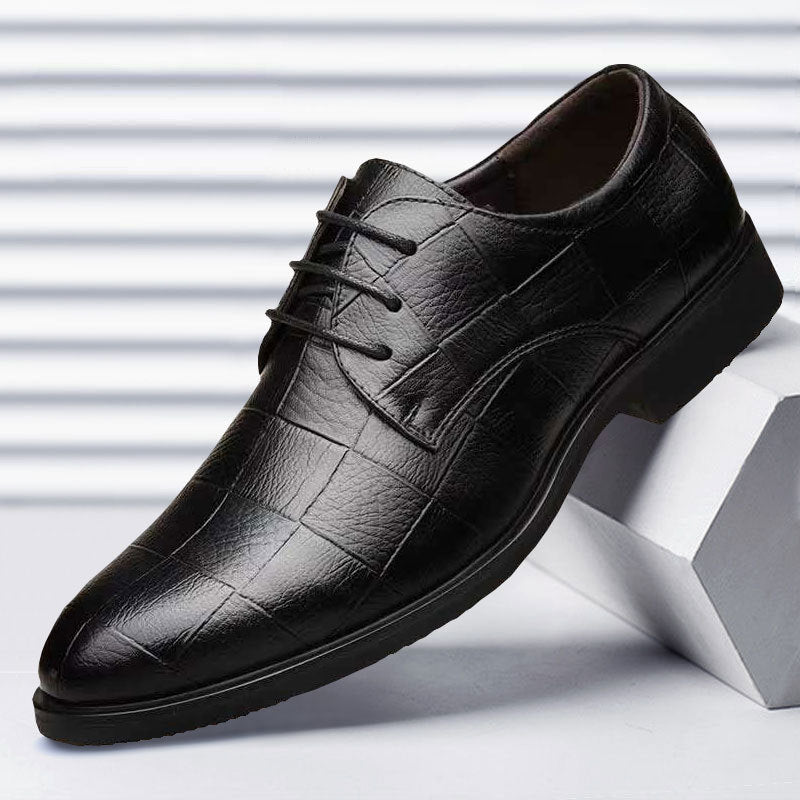 Business  Lace Up Black Casual Style Breathable Shoes