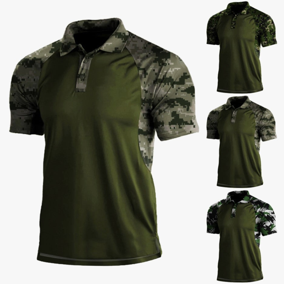 Lapel Short-sleeved Polo Shirt Men